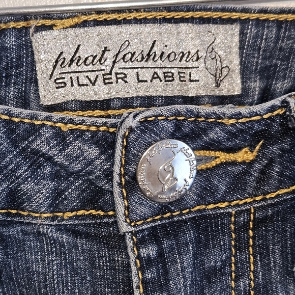 Phat Fashions Silver Label Bootcut Mid-Rise Blue Jeans,  Sz 7 Juniors - Picture 10 of 12